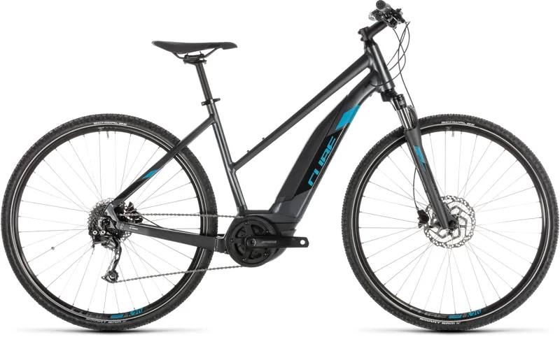 Cube Cross Hybrid One 500 Womens Electric Bike 2019 Iridium/Blue