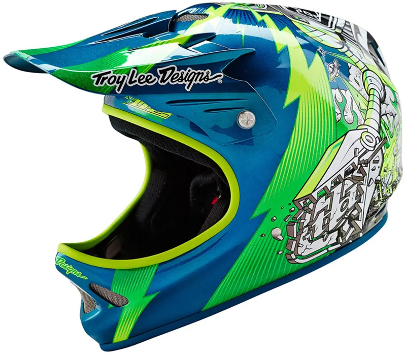 Troy Lee D2 Full Face Helmet Invade Green