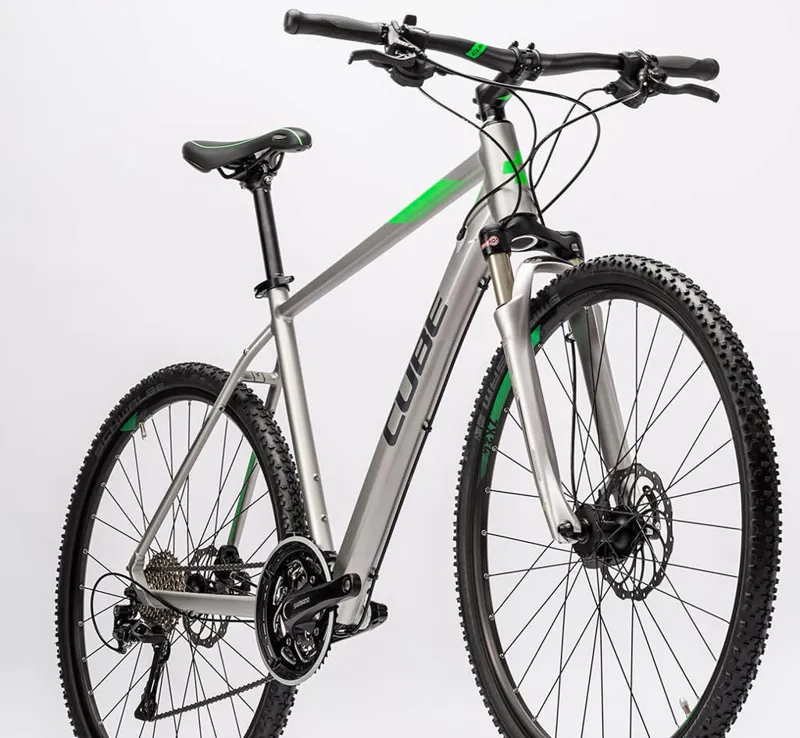 Cube Cross Pro Hybrid Bike 2016 Grey/Green-4