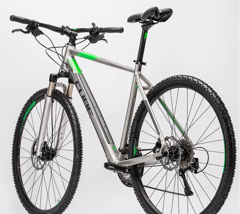 Cube Cross Pro Hybrid Bike 2016 Grey/Green-2