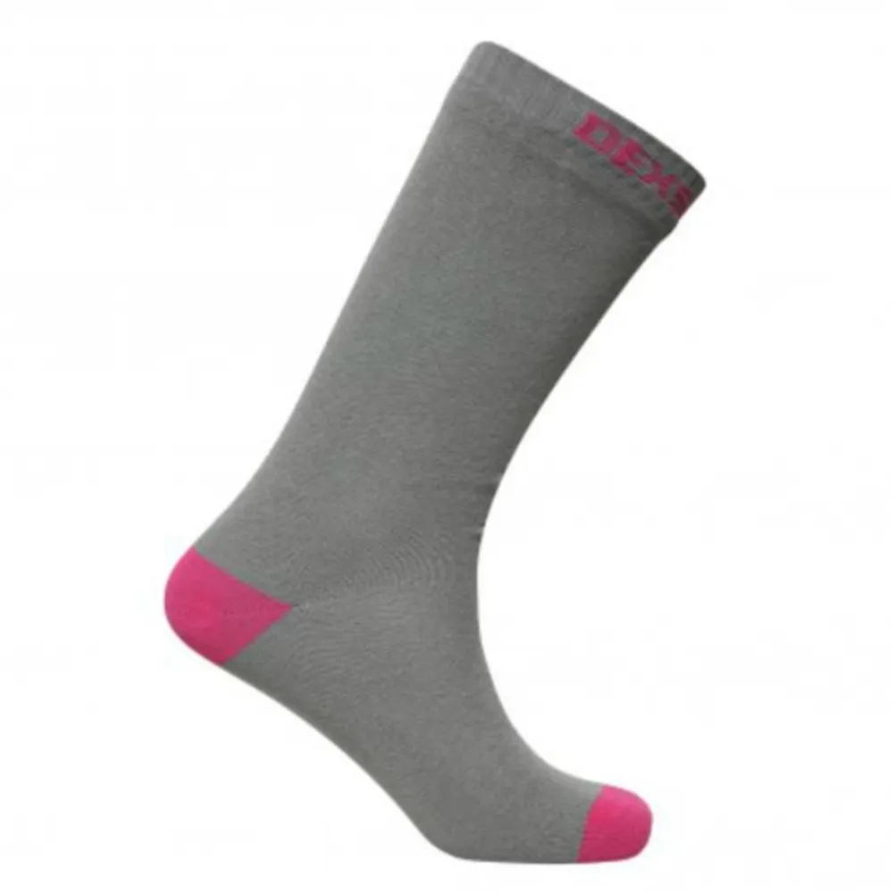 Image of DexShell Ultra Thin Socks Grey/Pink