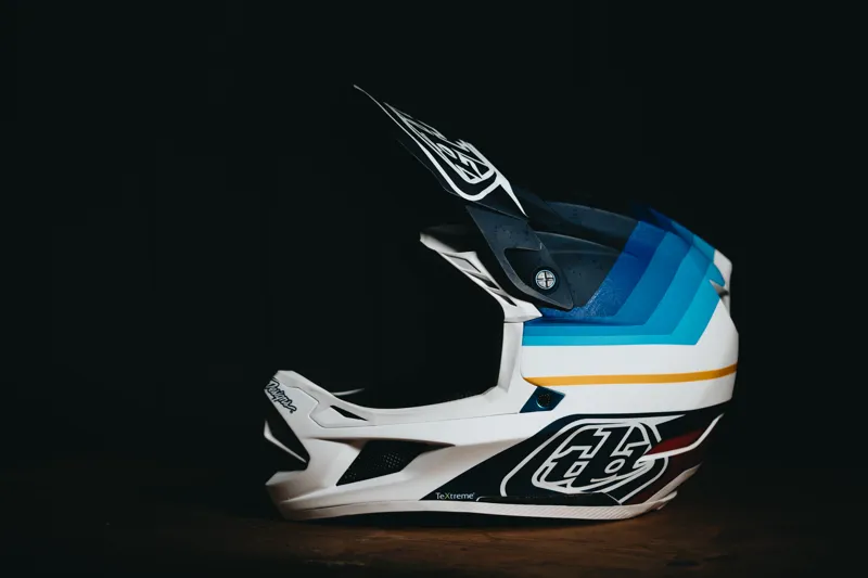 Troy Lee Designs D4 Carbon Full Face MTB Helmet Mirage Navy/White-5