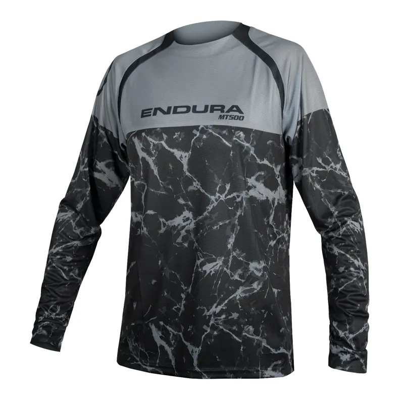 Endura MT500 Marble LS Jersey T LTD Black