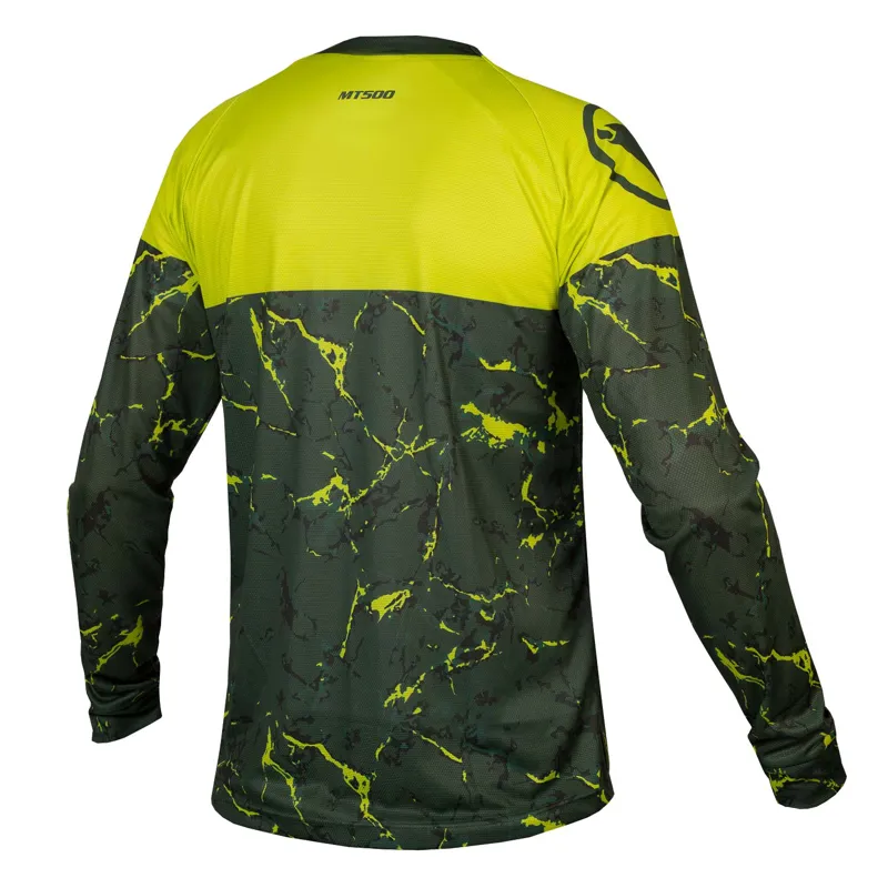 Endura MT500 Marble LS Jersey T LTD Lime Green-1