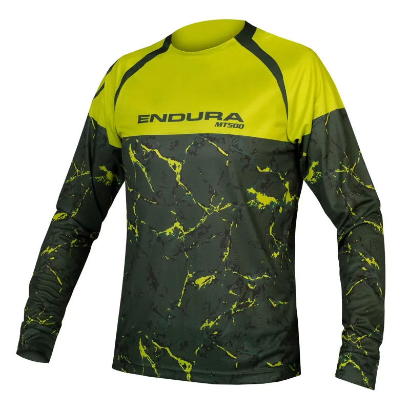 Endura MT500 Marble LS Jersey T LTD Lime Green