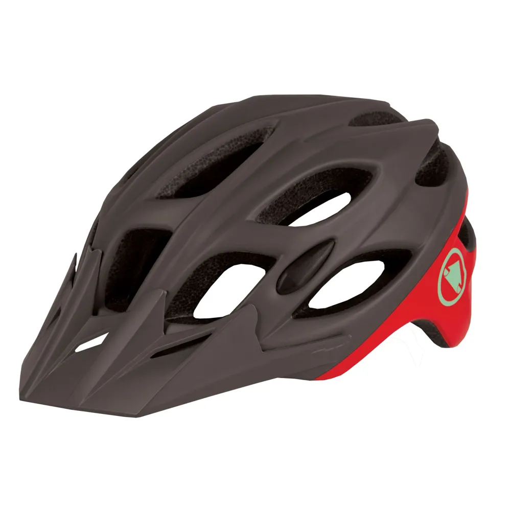 Image of Endura Hummvee Youth Helmet Dark Grey/Red