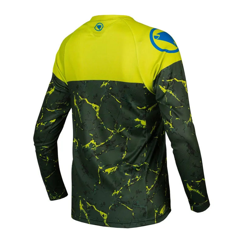 Endura MT500JR LS Kids Jersey T LTD Lime Green-1
