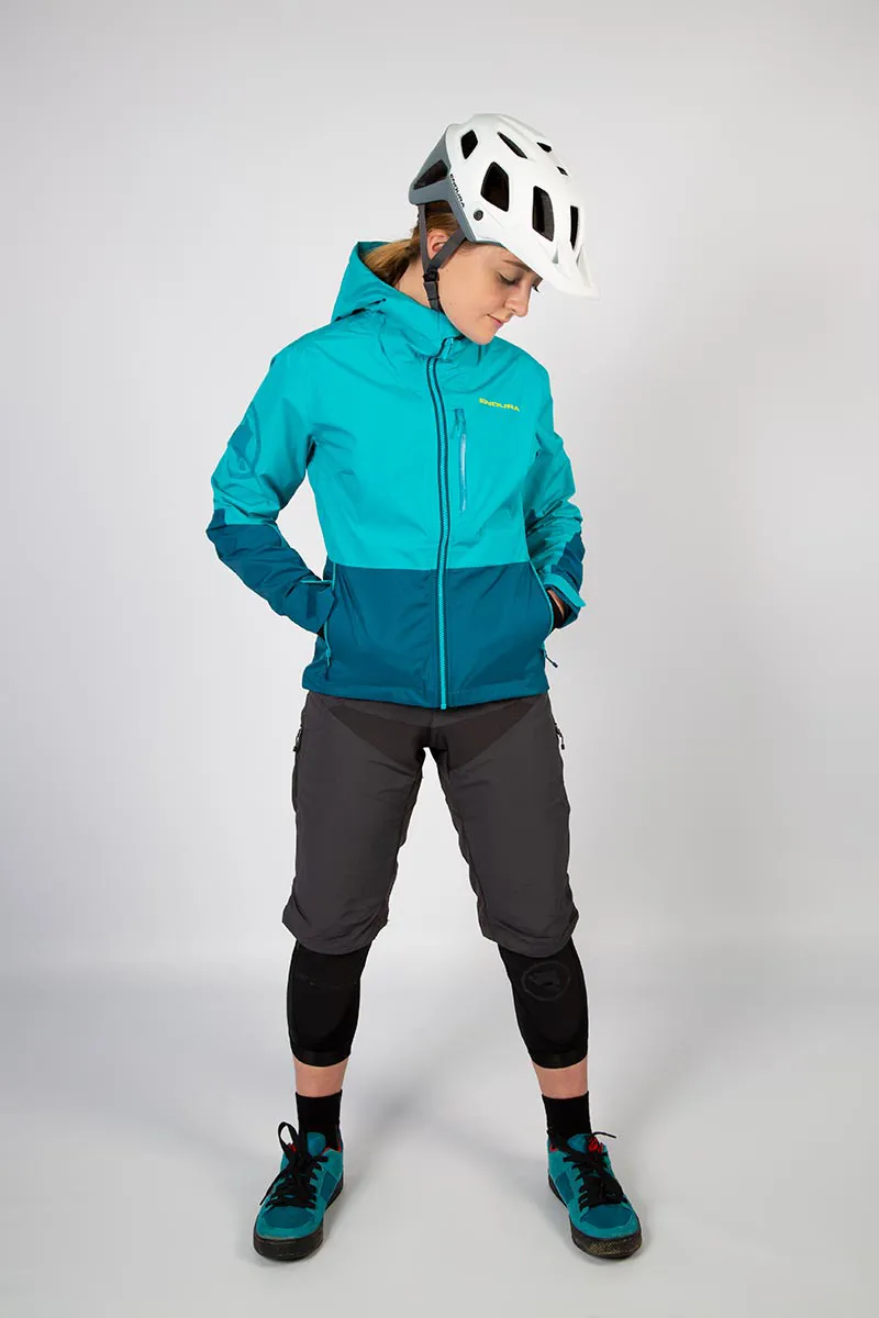 Endura SingleTrack Waterproof Womens Jacket Kingfisher Green-5