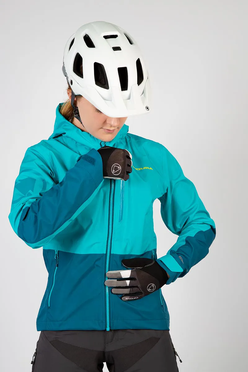 Endura SingleTrack Waterproof Womens Jacket Kingfisher Green-4