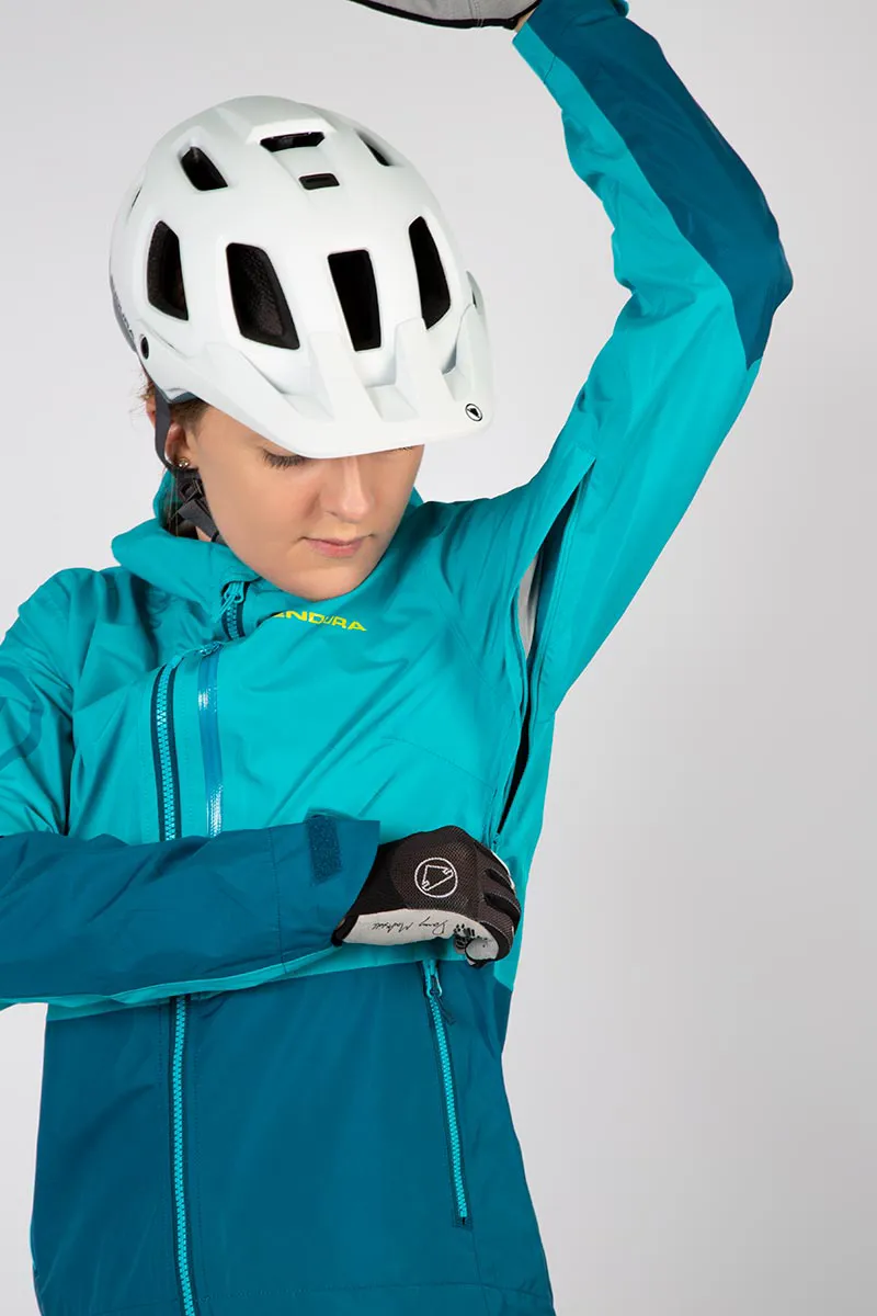 Endura SingleTrack Waterproof Womens Jacket Kingfisher Green-3