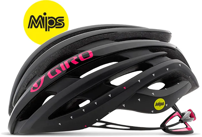 Giro Ember Mips Womens Road Helmet Matte Black/Bright Pink-1