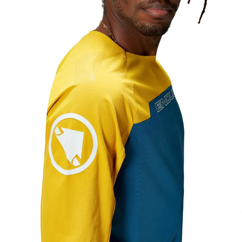 Endura MT500 Burner LS MTB Jersey Blue Steel-3