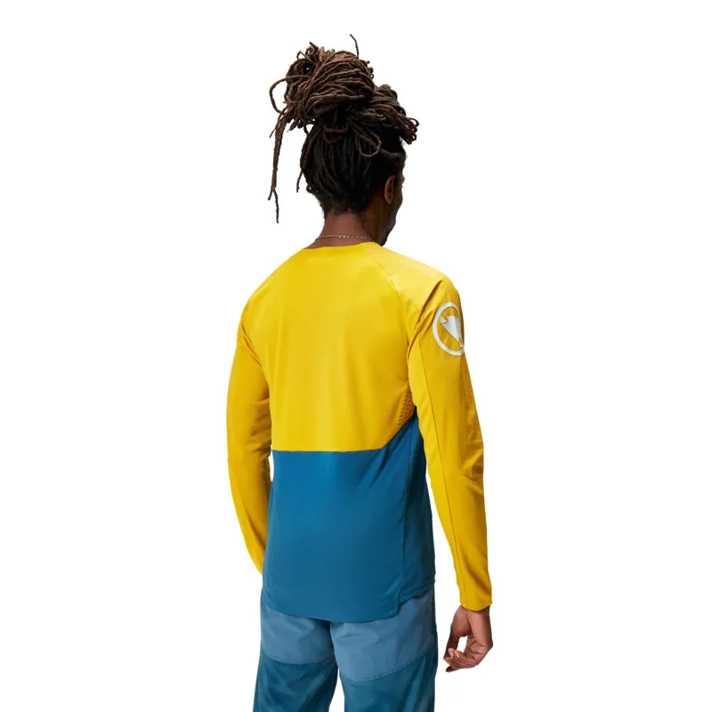 Endura MT500 Burner LS MTB Jersey Blue Steel-1