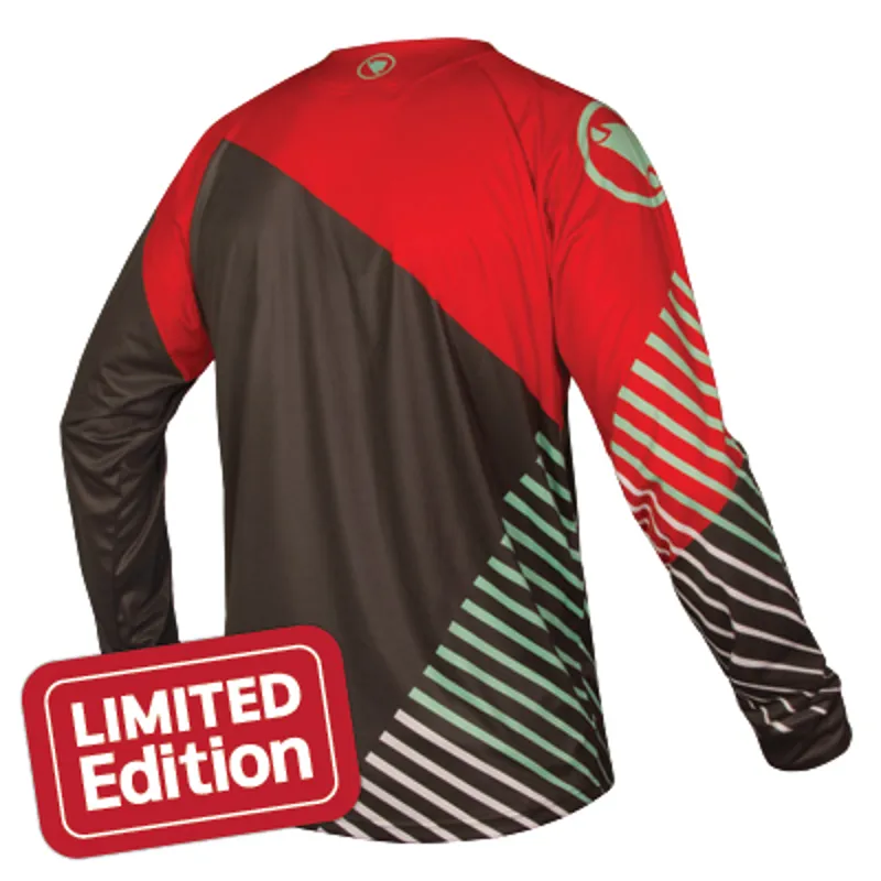 Endura MT500 Print L/S Jersey Red-1