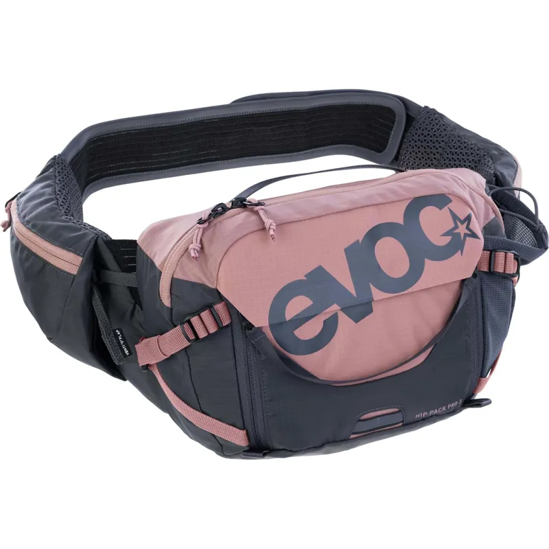 Evoc Hip Pack Pro Hydration Pack 3L and 1.5L Bladder Dusty Pink/Carbon Grey