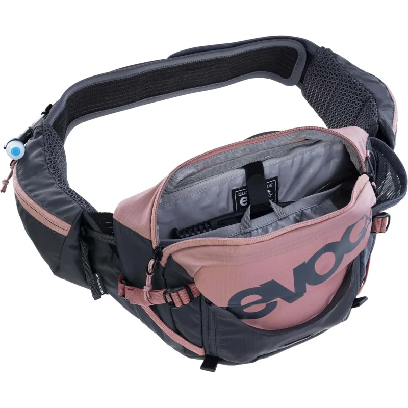 Evoc Hip Pack Pro Hydration Pack 3L and 1.5L Bladder Dusty Pink/Carbon Grey-5