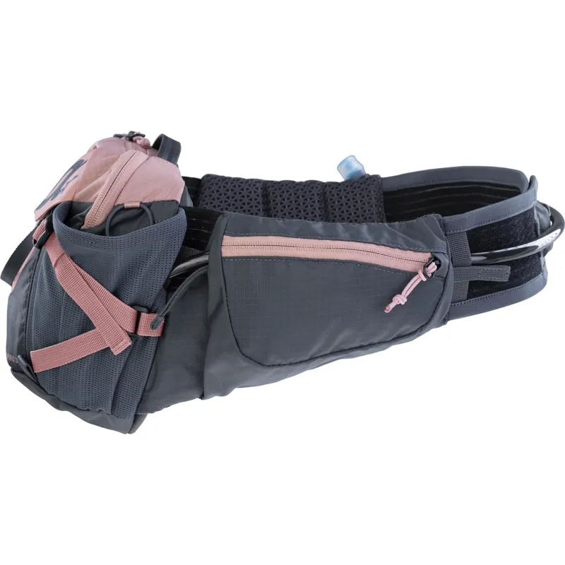 Evoc Hip Pack Pro Hydration Pack 3L and 1.5L Bladder Dusty Pink/Carbon Grey-6