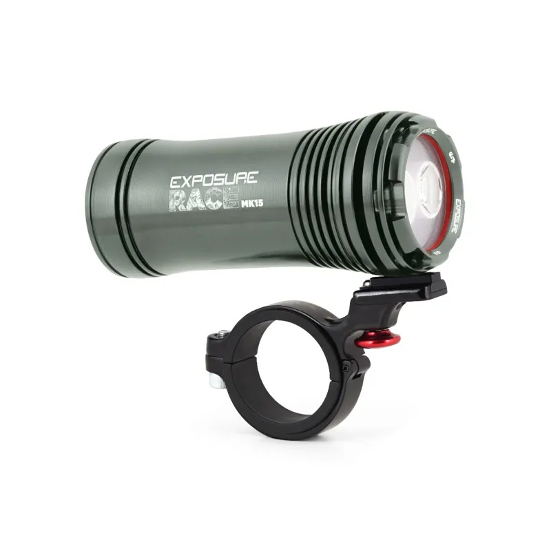 Exposure Race MK15 Front Light with 35/31.8mm QR Bracket Gun Metal Black