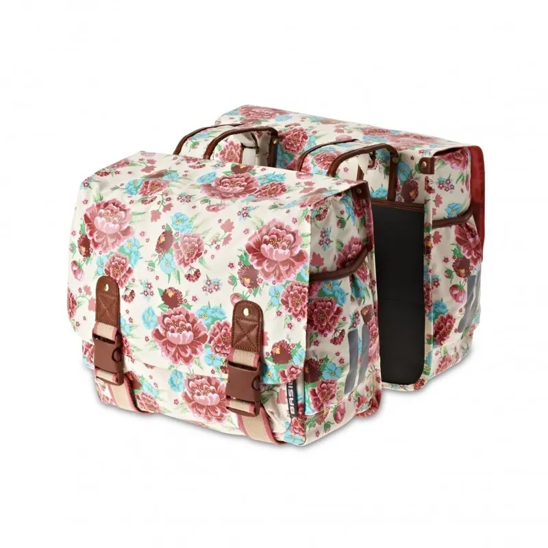 Basil Bloom 35L Double Pannier Gardenia White