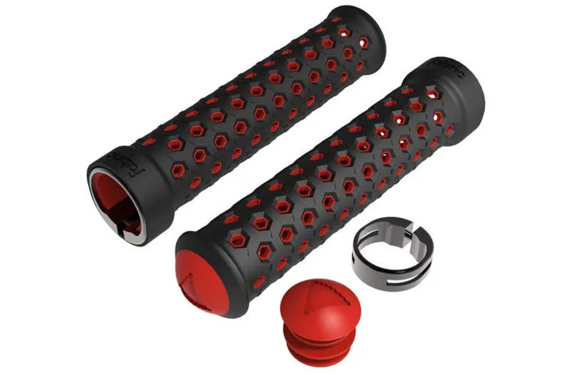 Fabric Lite Lock-On Grips Black/Red