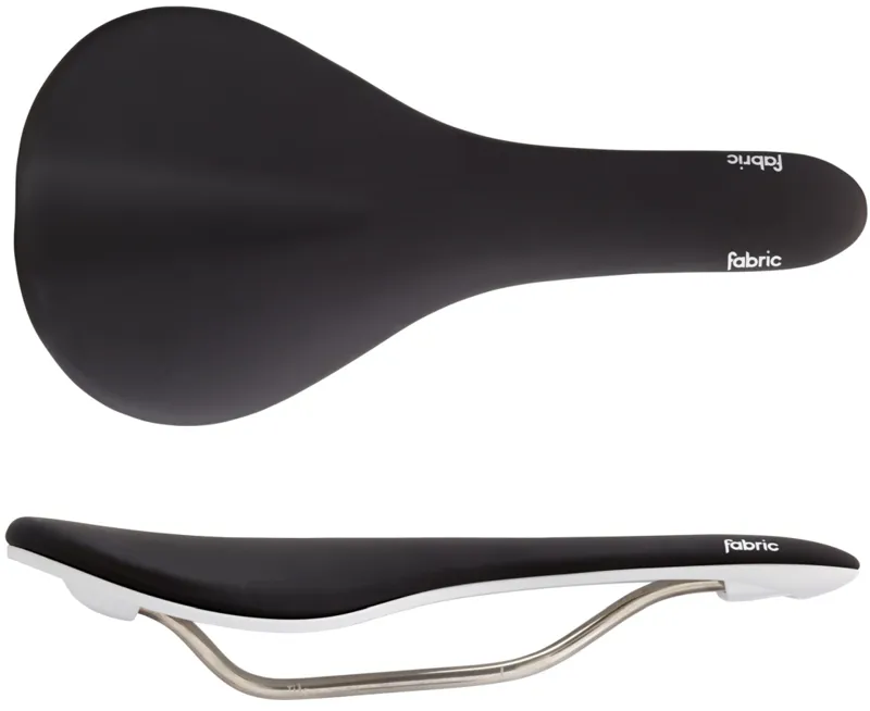 Fabric Scoop Flat Race Saddle Black/White