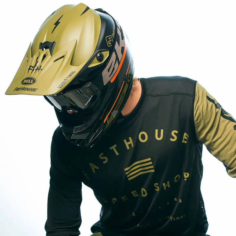 Fasthouse Fastline Speed Shop LS Jersey Black/Olive-3