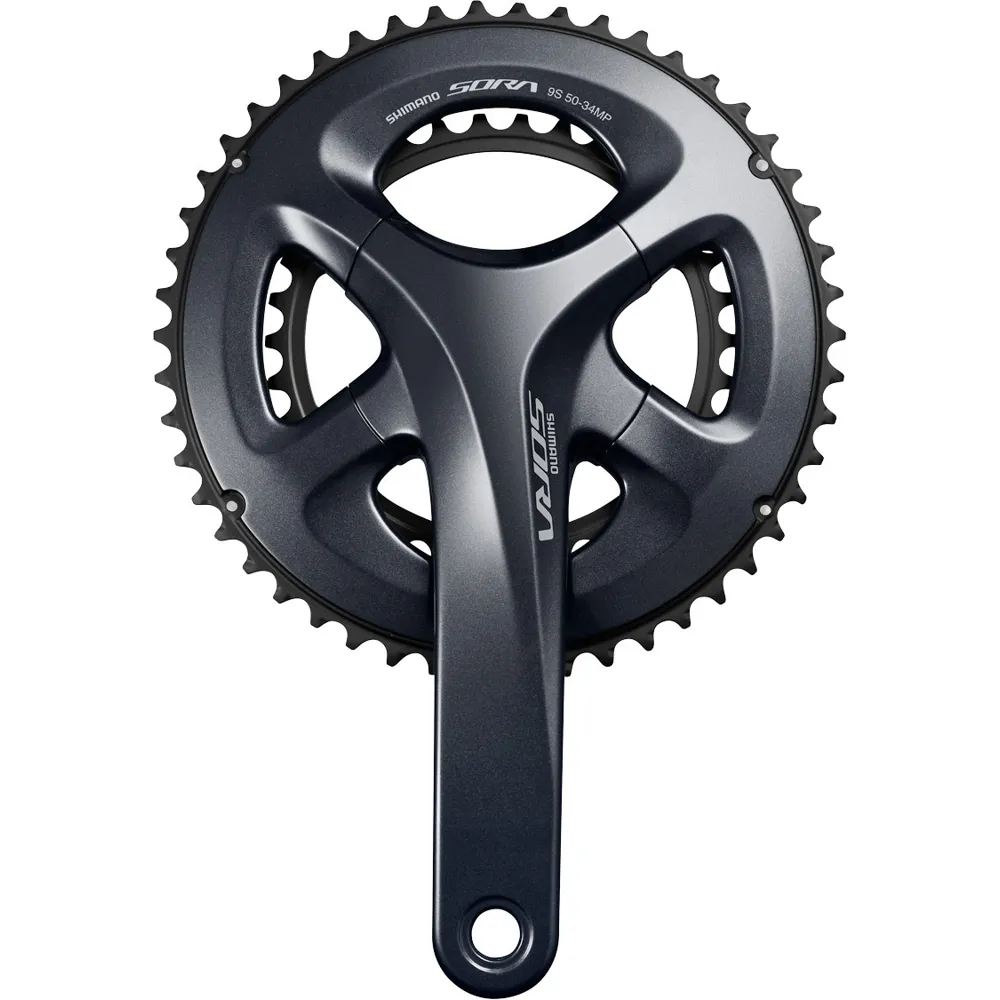 Image of Shimano FC-R3000 Sora 9 speed Chainset 175mm 50/34T Black