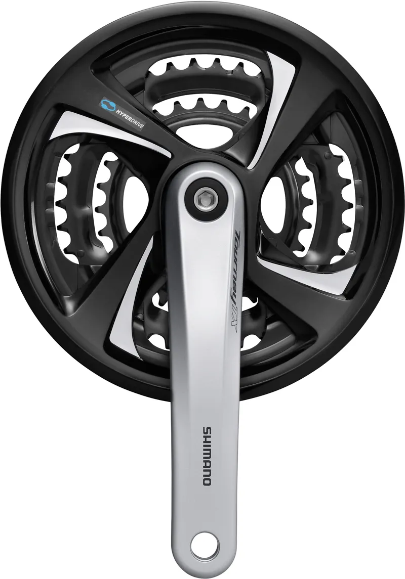 Shimano FC-TX801 Tourney Triple Chainset 170mm Silver/Black