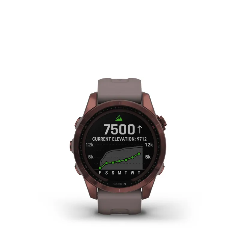 Garmin Fenix 7S Sapphire GPS Watch Dark Bronze Titanium/Shale Grey Band-4