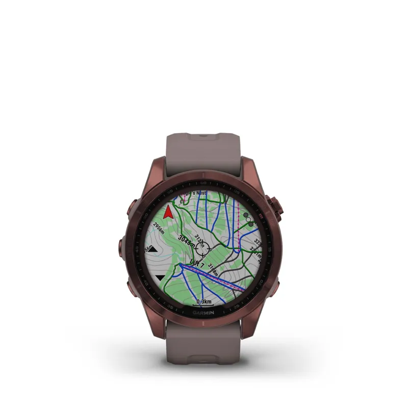 Garmin Fenix 7S Sapphire GPS Watch Dark Bronze Titanium/Shale Grey Band-6