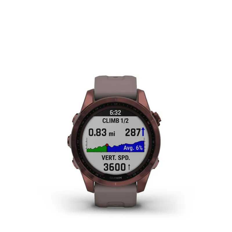 Garmin Fenix 7S Sapphire GPS Watch Dark Bronze Titanium/Shale Grey Band-5