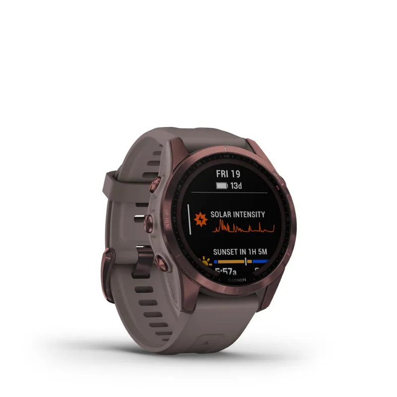Garmin Fenix 7S Sapphire GPS Watch Dark Bronze Titanium/Shale Grey Band-2