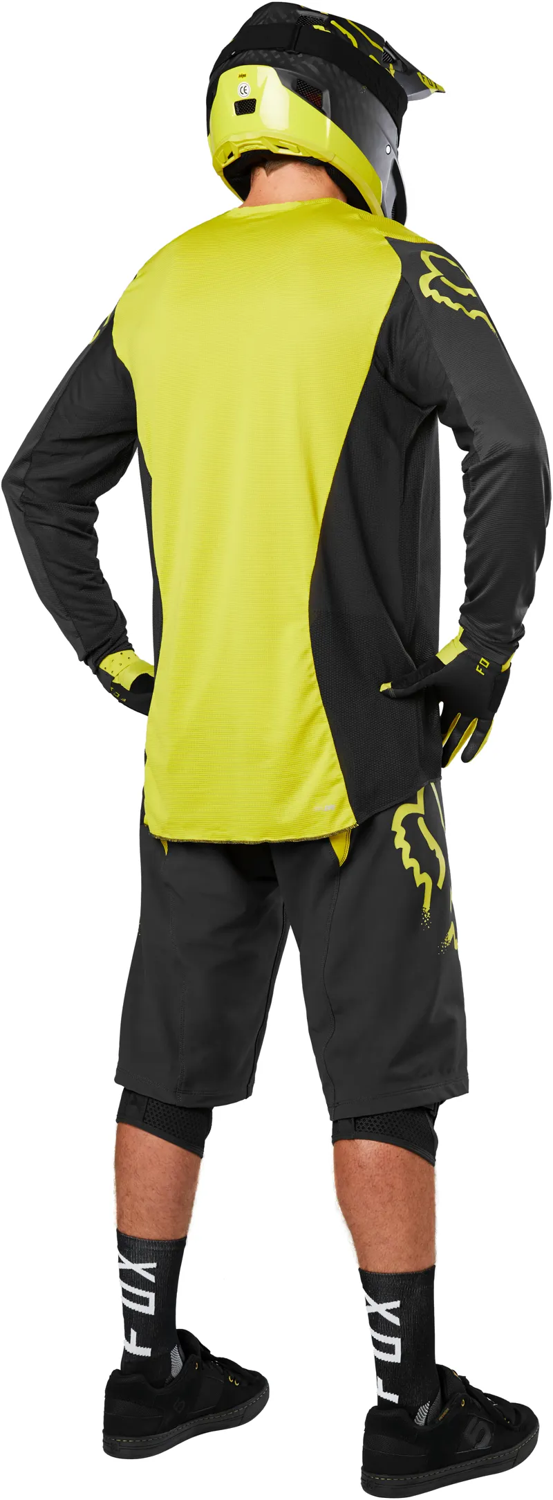 Fox Rampage Pro Carbon Moth Full Face Helmet Black/Yellow-8