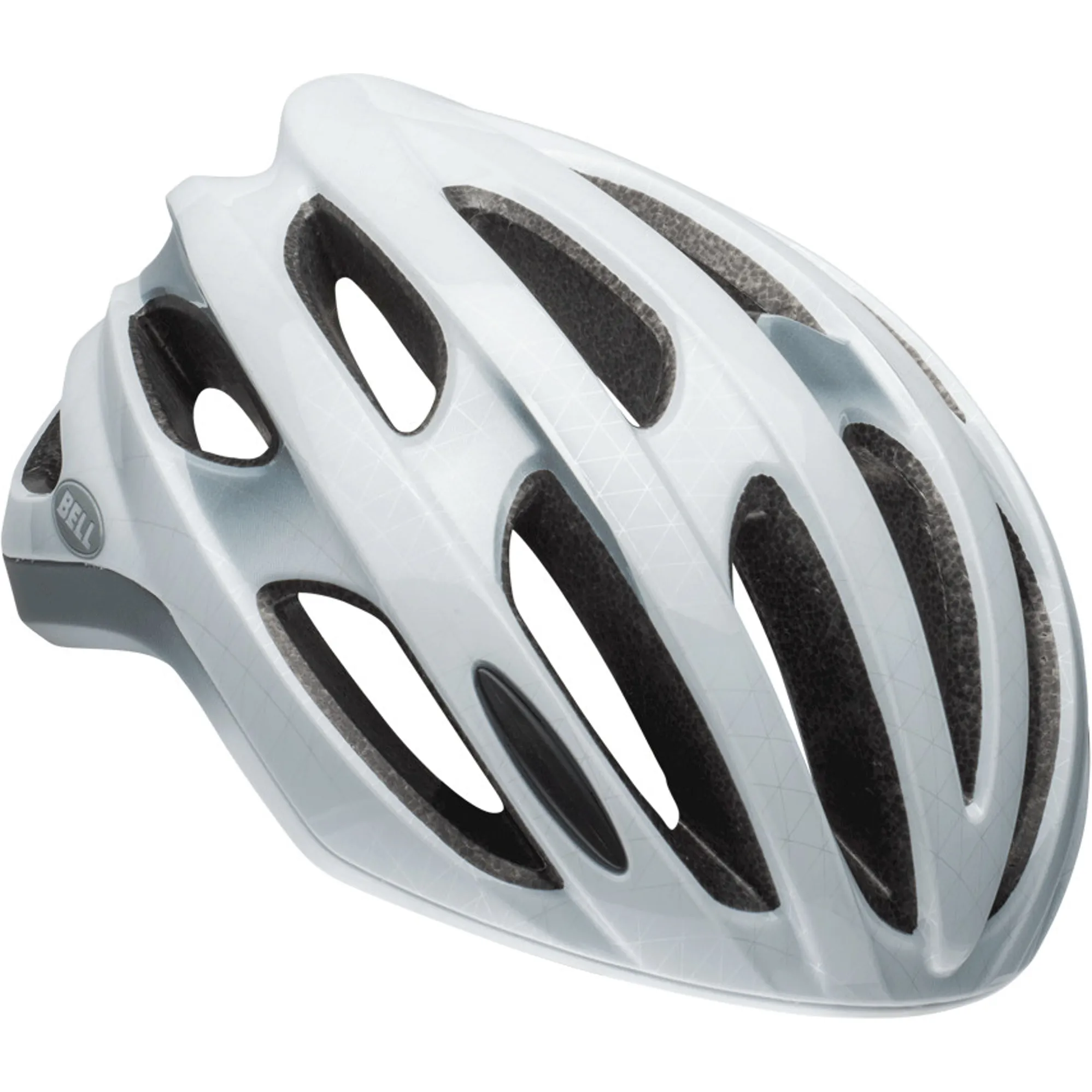 a bell silver white slant bell bicycle helmet Indy MTB and easy Bell Formula Road Helmet White/Silver