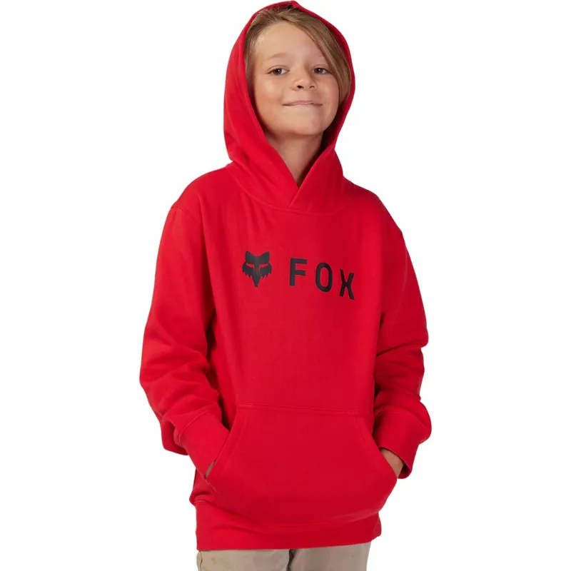 Fox Absolute Youth Pullover Fleece Hoodie Flame Red