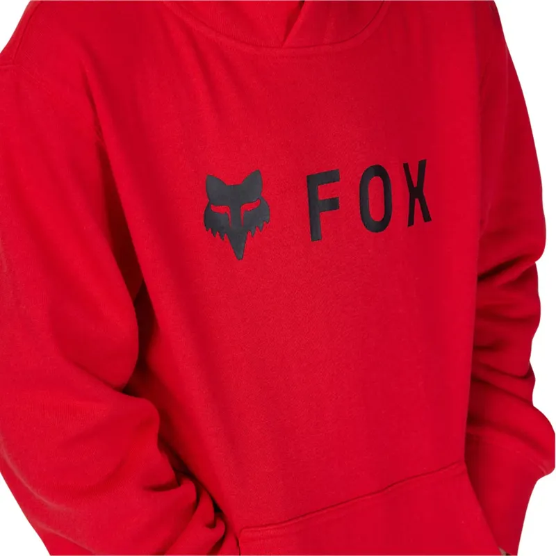 Fox Absolute Youth Pullover Fleece Hoodie Flame Red-2
