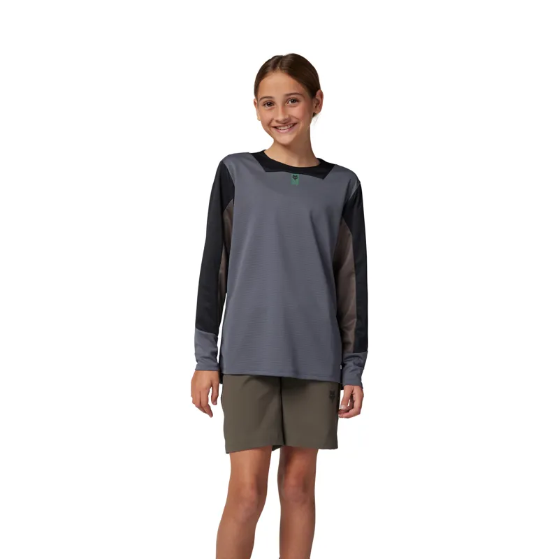 Fox Defend Youth LS Jersey Graphite-1
