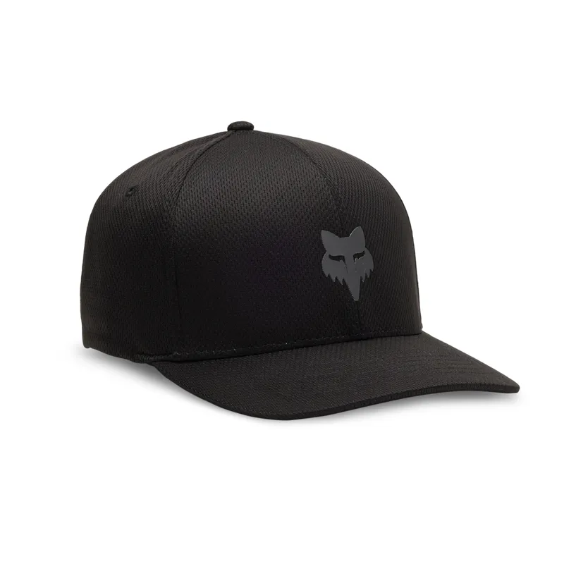 Fox Fox Head Tech Flexfit Hat Black Charcoal