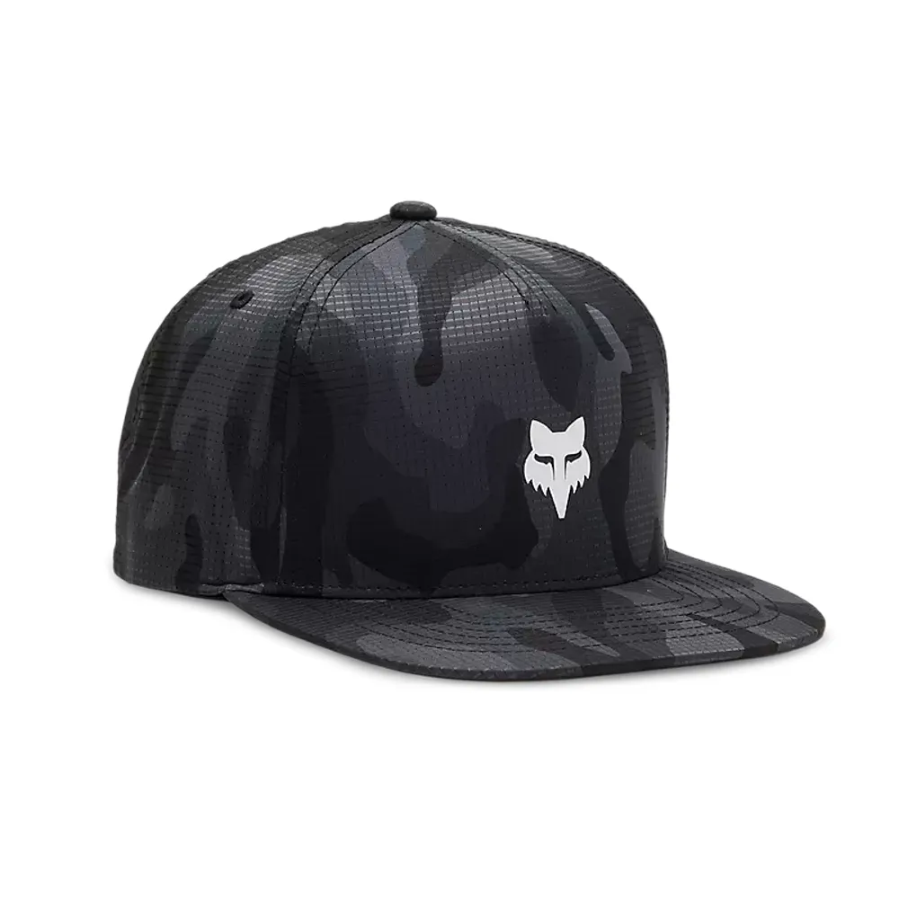 Image of Fox Head Camo Tech Snapback Hat One Size Black Camo