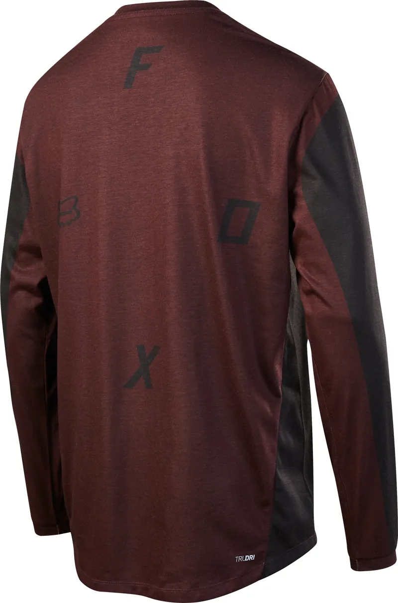 Fox Indicator Moth LS Jersey Burgundy-1