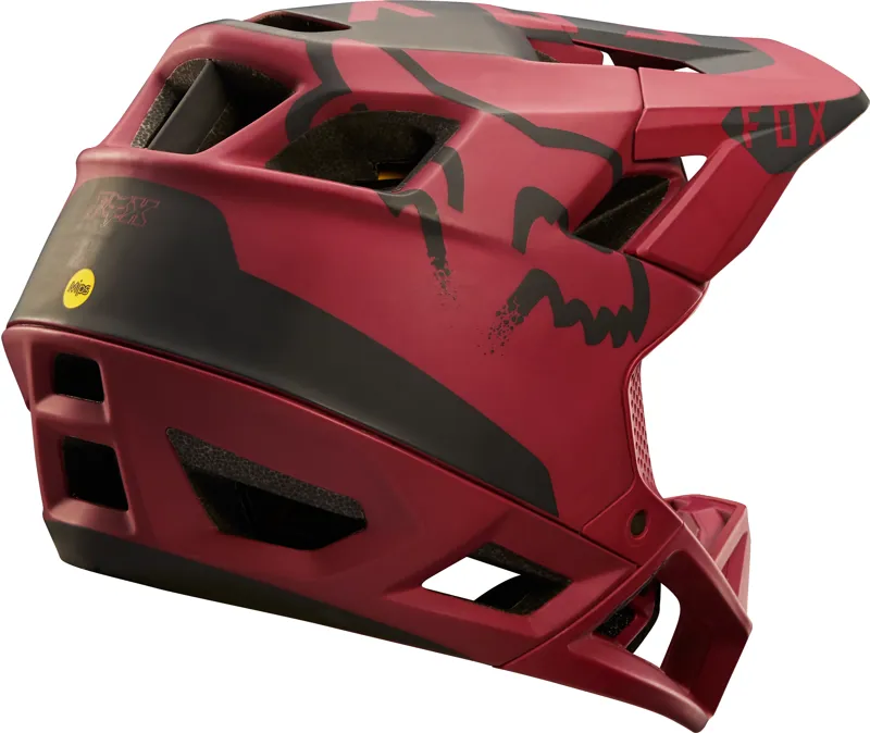 Fox Proframe Moth Full Face Helmet Dark Red-3