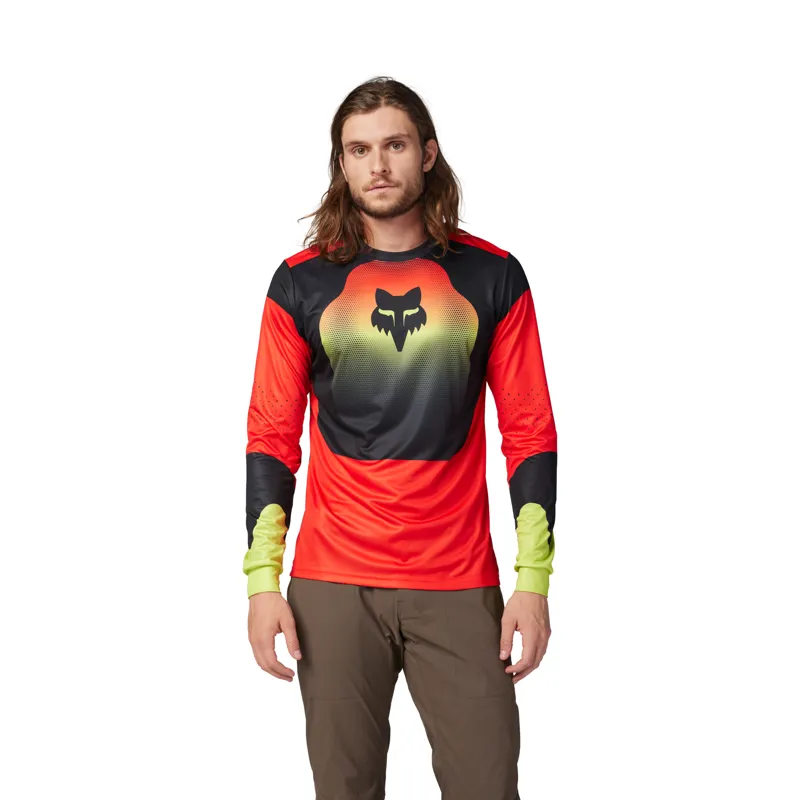 Fox Ranger Revise LS Jersey Red Yellow-2