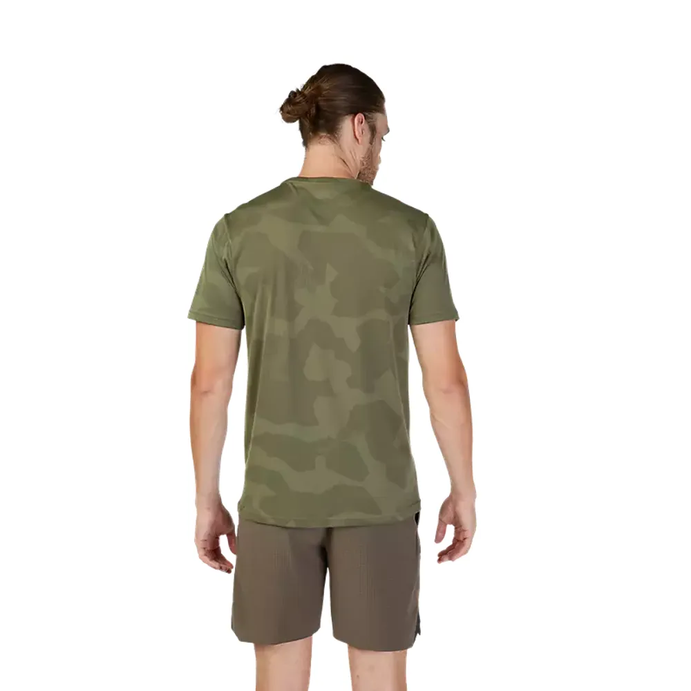 Image of Fox Rep Jacquard Short Sleeve Top Olive Camo