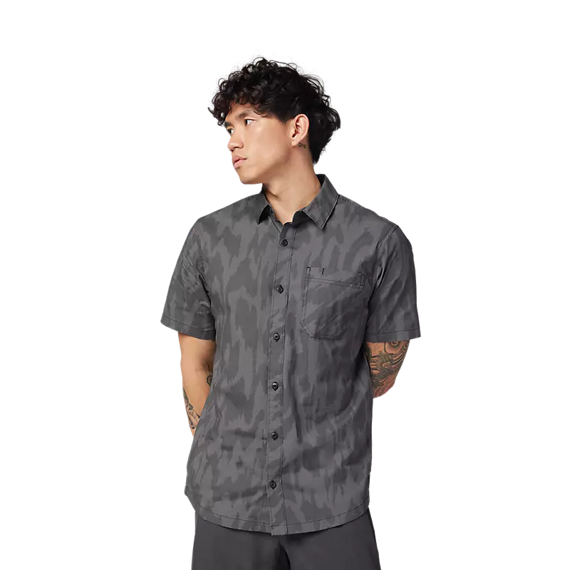 Fox Swarmer Woven Short Sleeve Shirt Black-2