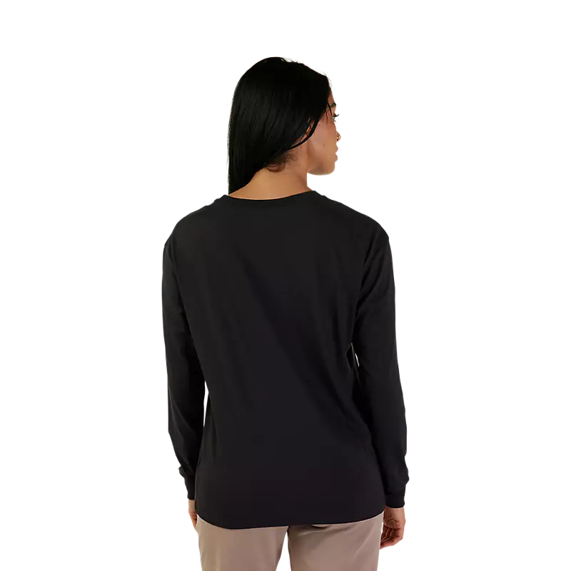 Fox Womens Fox Head Long Sleeve Basic Tee Black-1