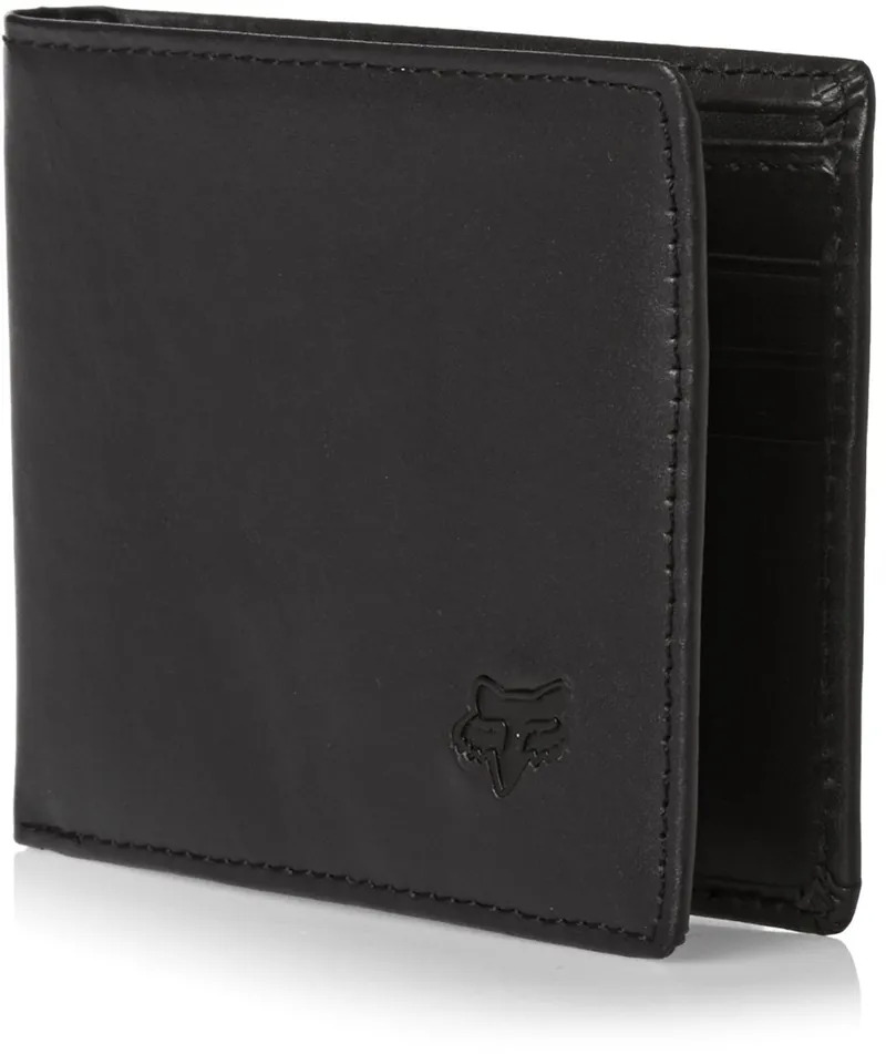 Fox Bifold Leather Wallet Black