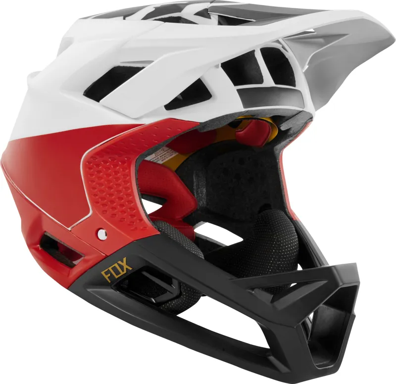 Fox Proframe Full Face Helmet Pistol White/Red/Black-1