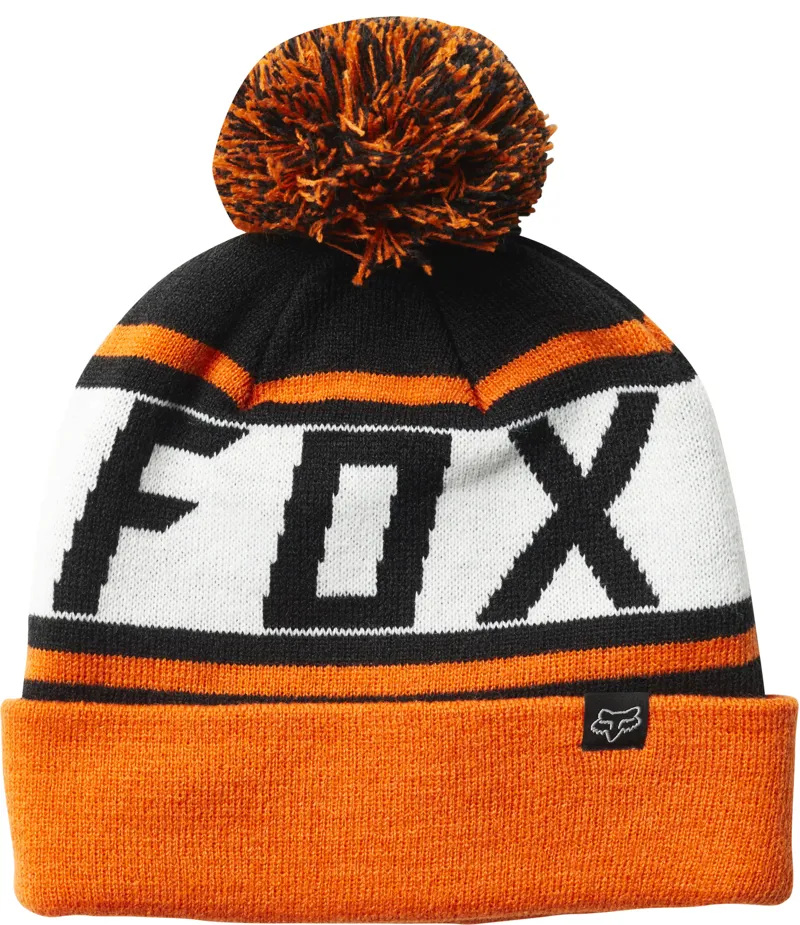 Fox Throwback Beanie Hat Black/Orange