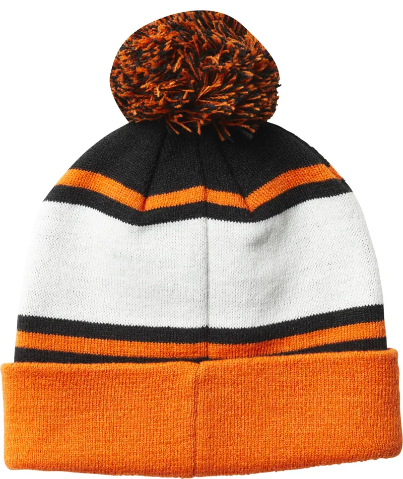 Fox Throwback Beanie Hat Black/Orange-1
