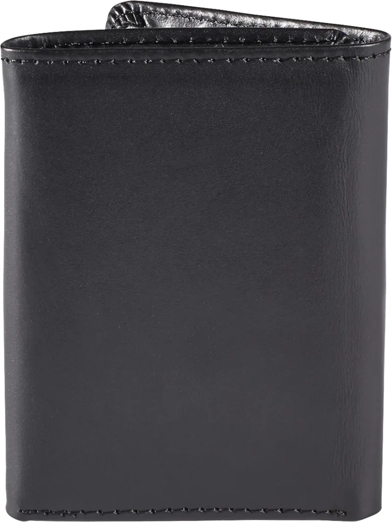 Fox Trifold Leather Wallet Black-1